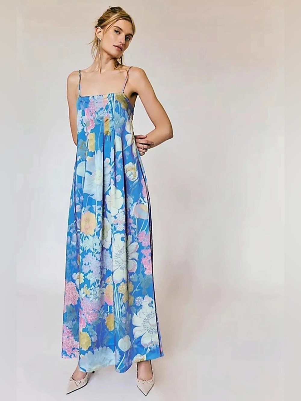 NWOT Free People Botanical Maxi Dress Floral Maxi Dress